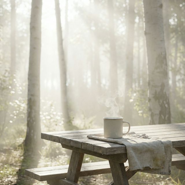 森の朝 — 霧の中の静かな時間